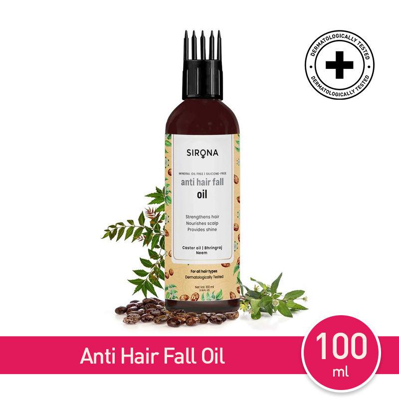 sirona anti hair fall oil with bhringraj neem and castor oil for men & women