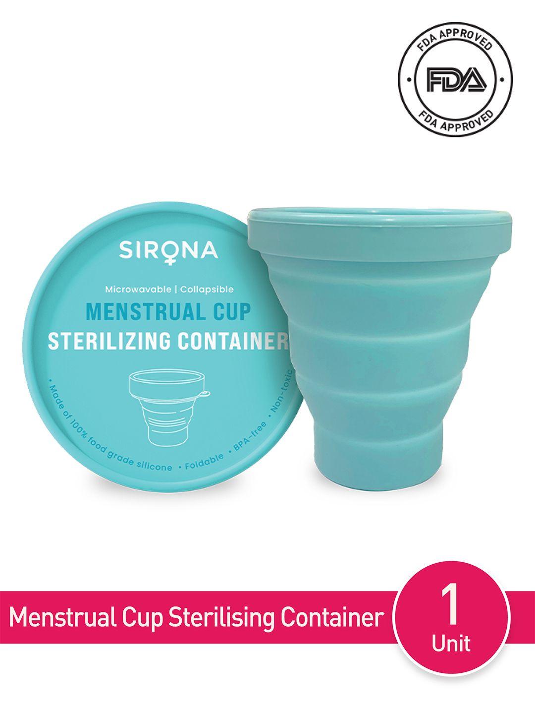 sirona blue collapsible silicone menstrual cups