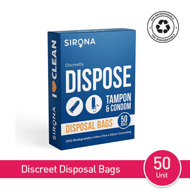 sirona disposal bags for discreet disposal of tampons and condoms - 50 bags