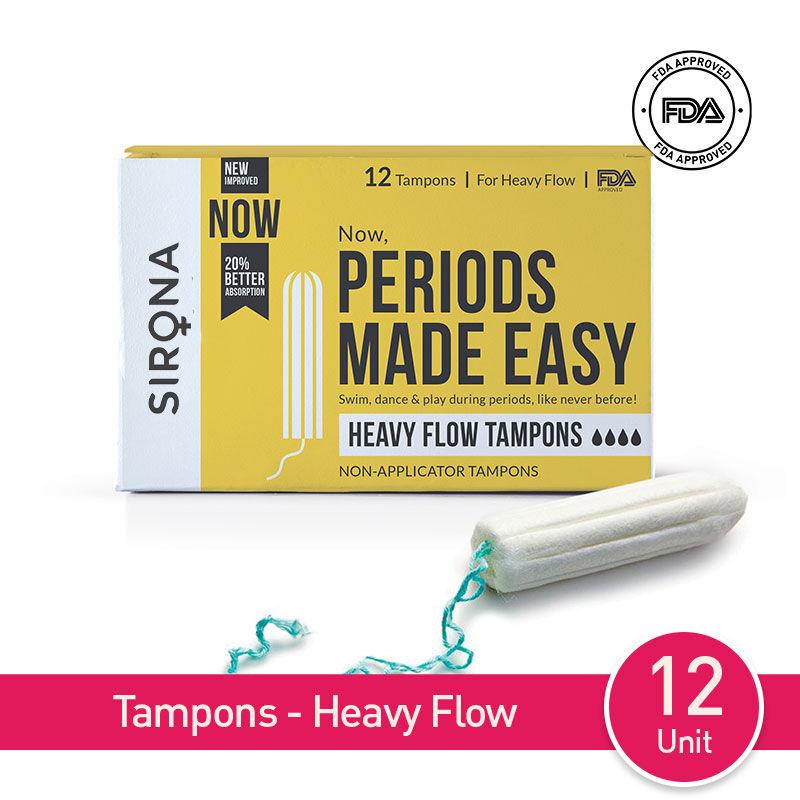 sirona fda approved premium applicator tampons - heavy flow