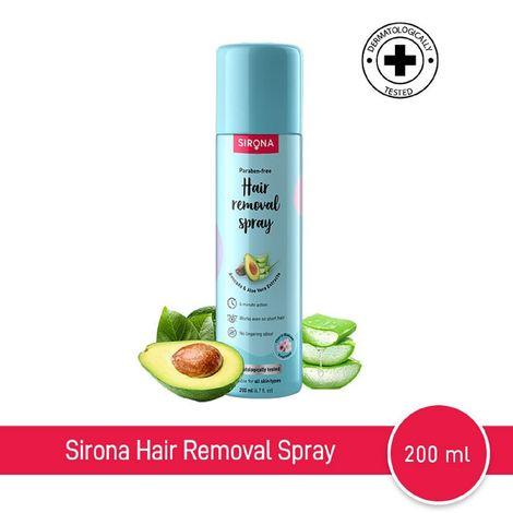 sirona hair removal  spray for women | painless body hair removal for womena€™s hands, legs & under arms | natural & safe