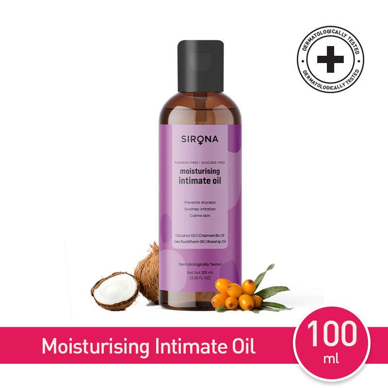 sirona moisturising intimate oil for men & women | prevents dryness irritation and calms the skin