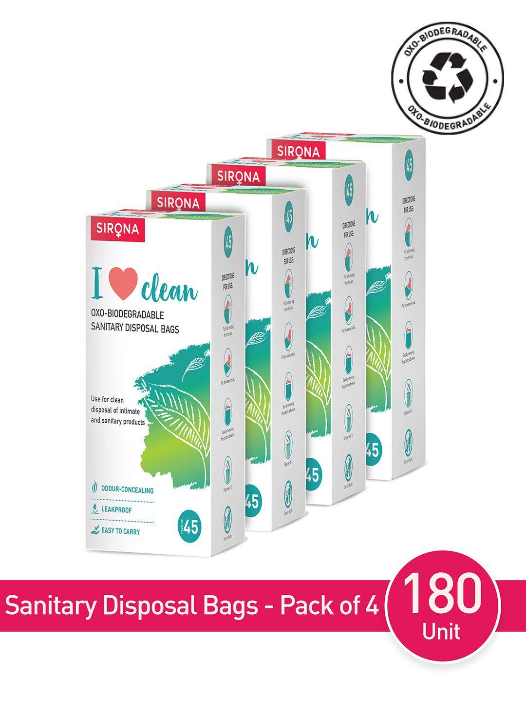 sirona pack of 4 sanitary disposal bags - 180 bags