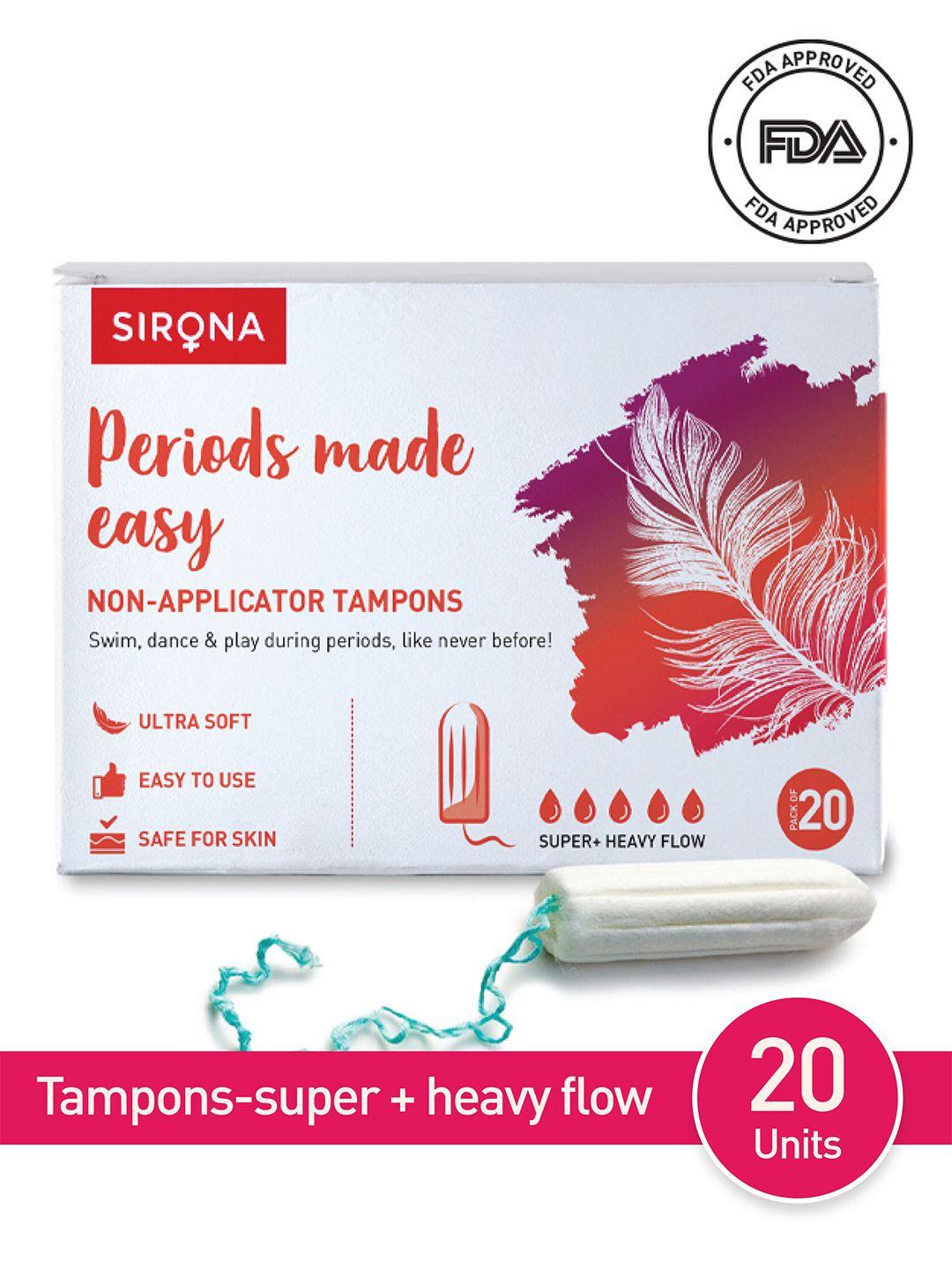 sirona premium digital tampon super plus heavy flow 20 pieces