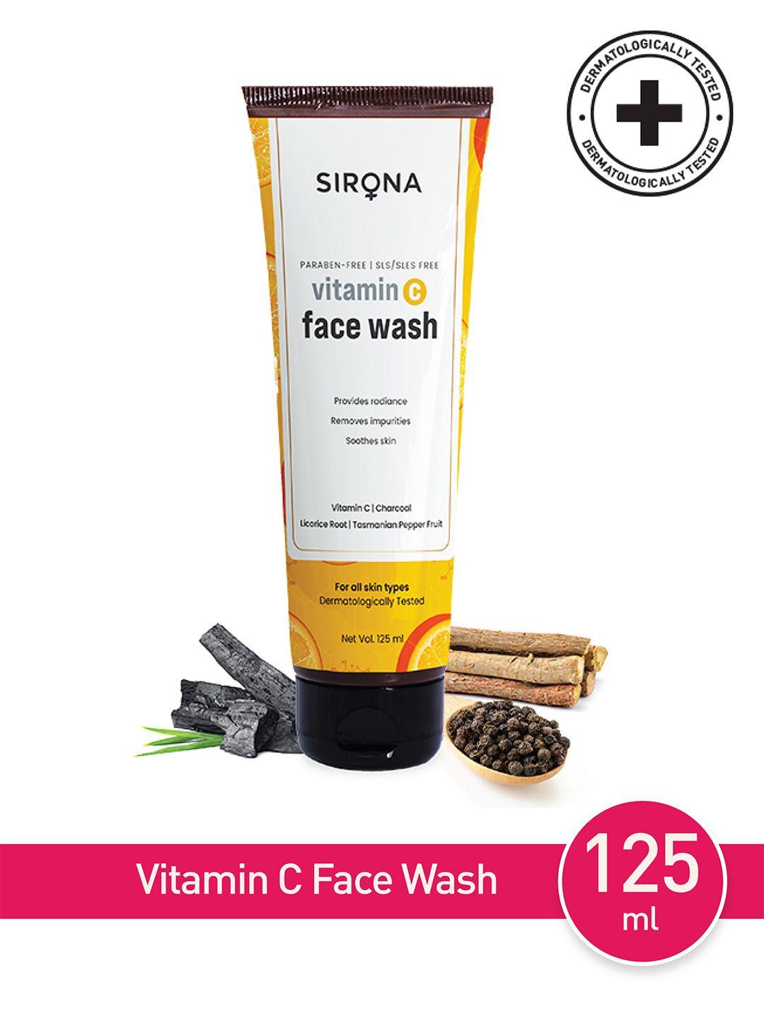 sirona unisex vitamin c face wash- 125 ml