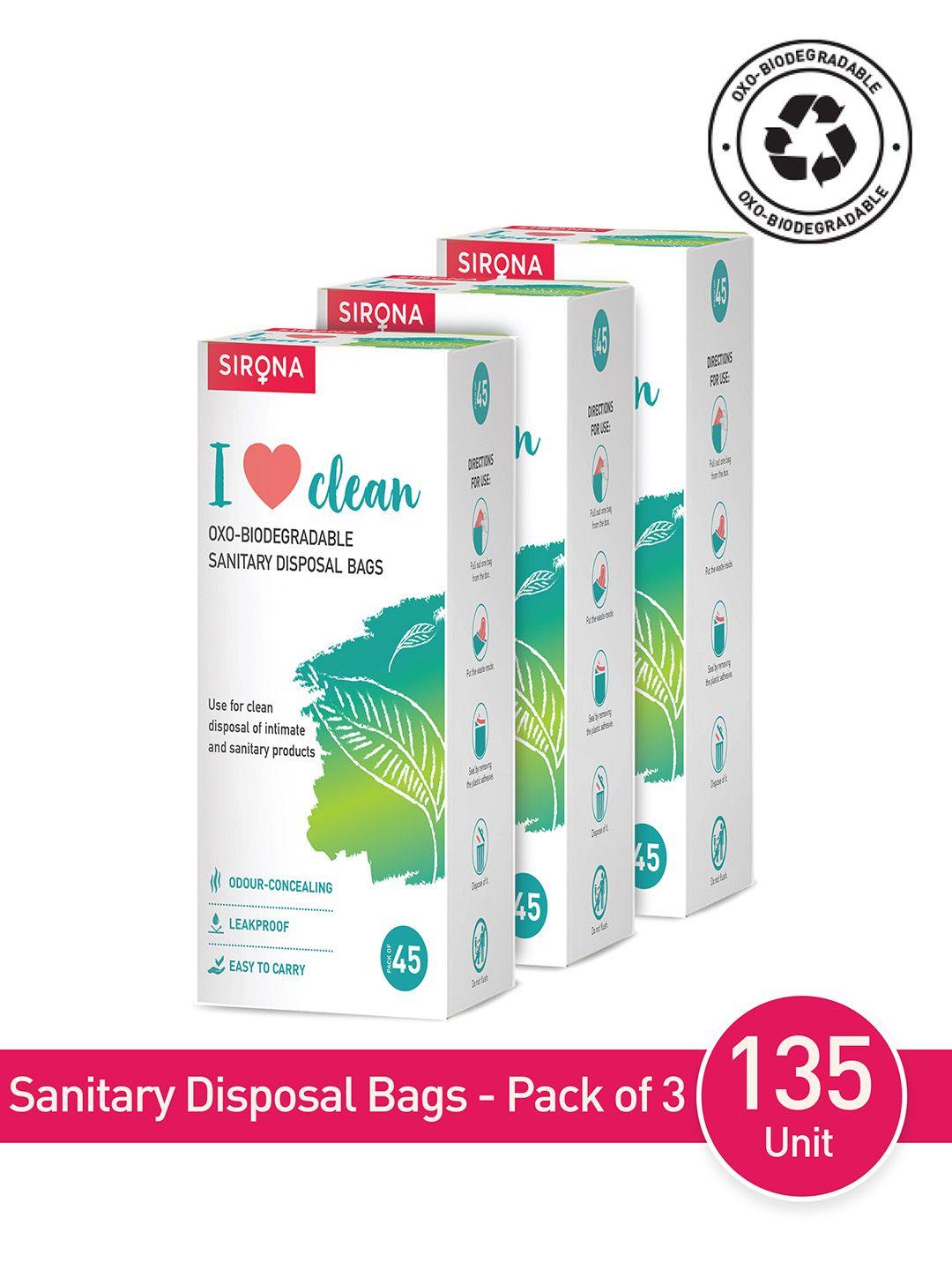 sirona women set of 3-45 each sanitary and diaper disposal bag
