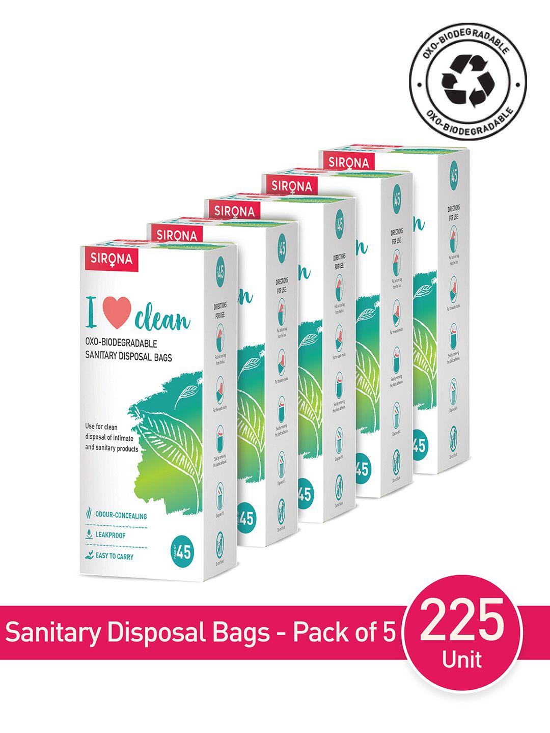 sirona women set of 5 sanitary & diapers disposal bag 45 bags each