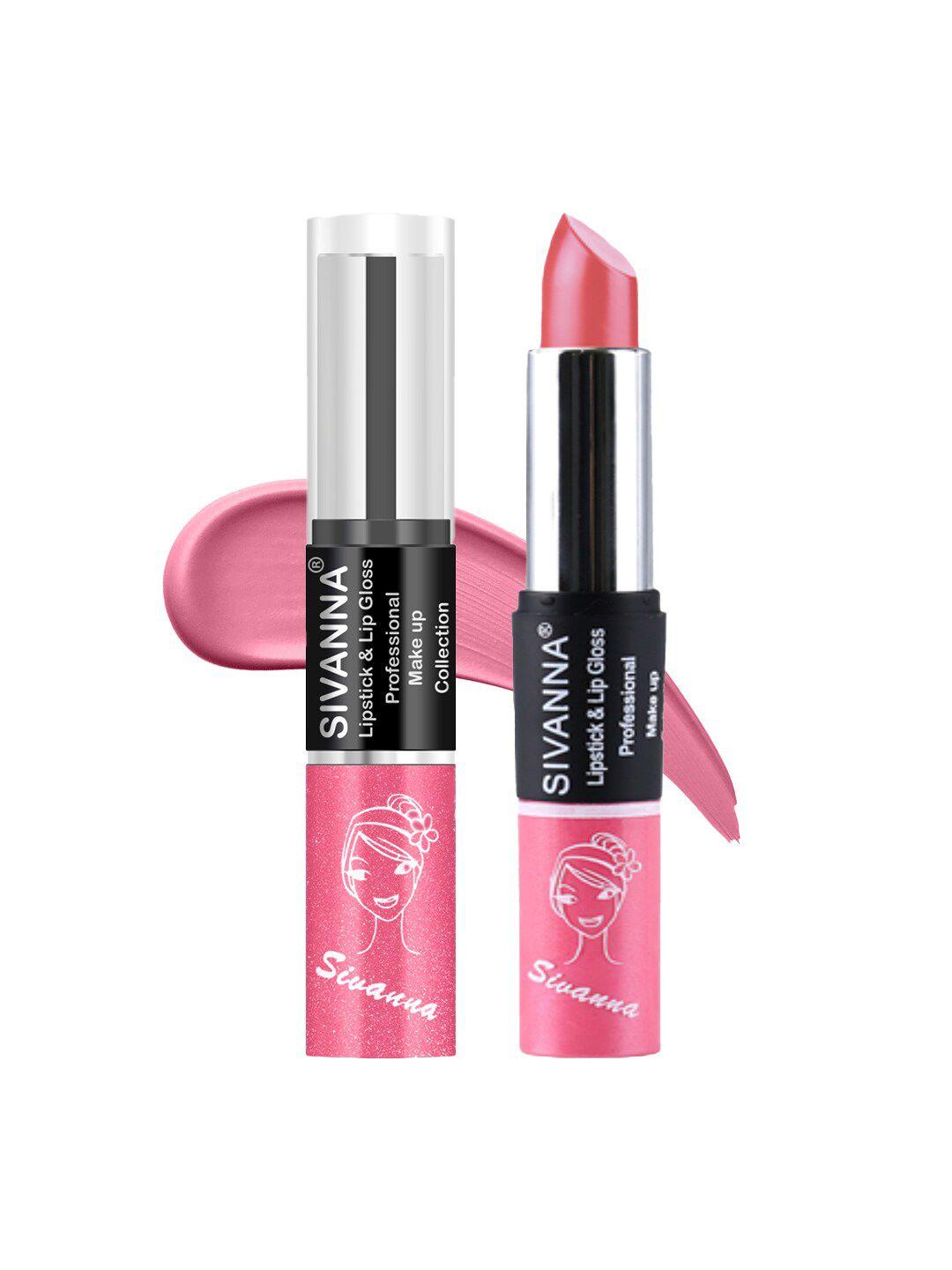 sivanna colors professional makeup collection 2 in 1 lipstick & lip gloss - dk061 13
