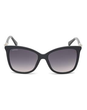 sk0227 55 01b uv-protected cat-eye sunglasses