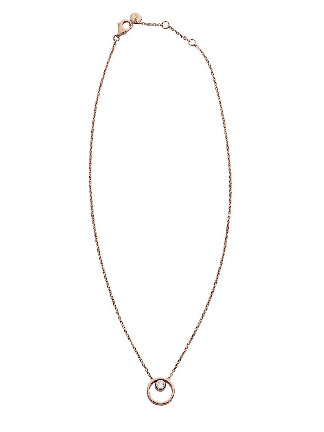 skagen rose gold & white rose gold-plated necklace