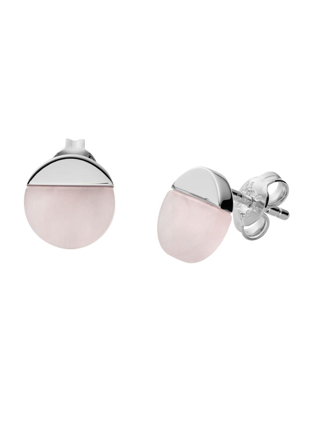 skagen silver-toned contemporary sterling silver studs earrings