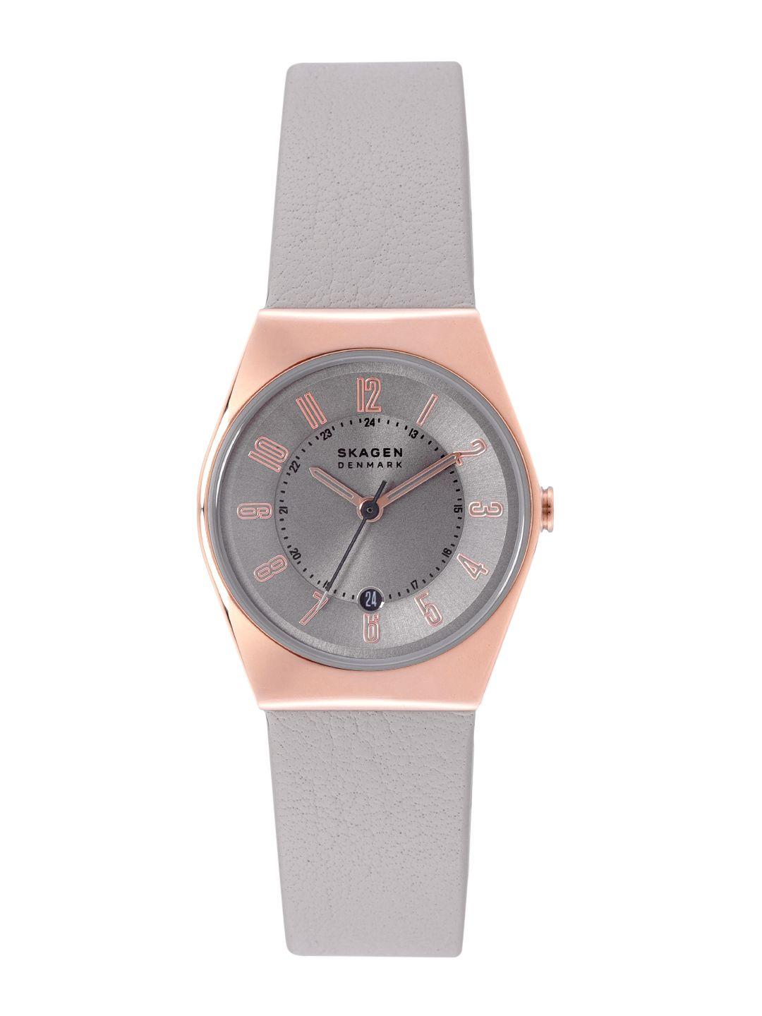 skagen women grey straps analogue watch skw3052