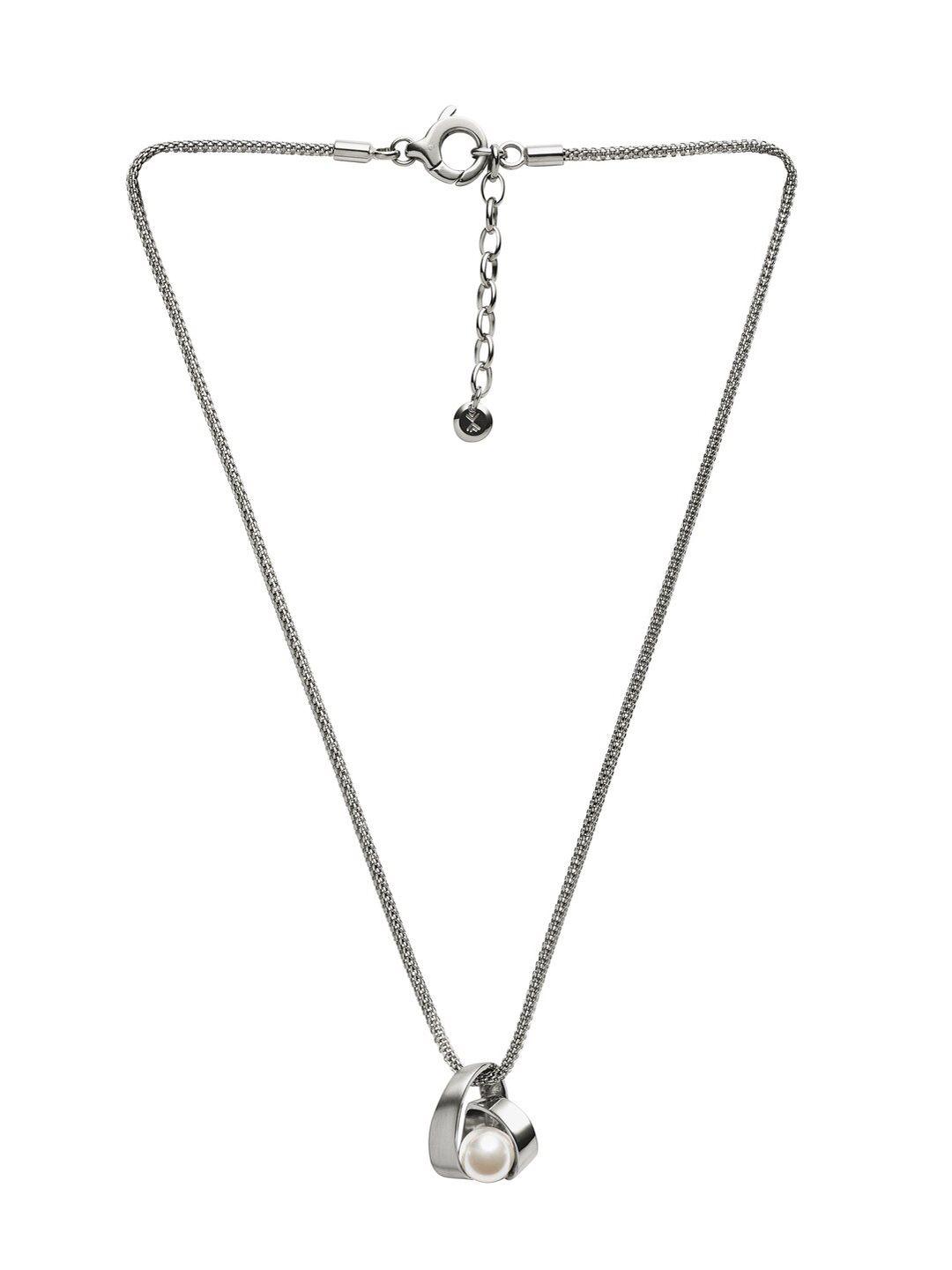 skagen women silver-toned pendant necklace