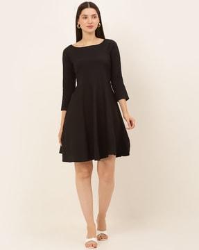 skater dress with boat neck