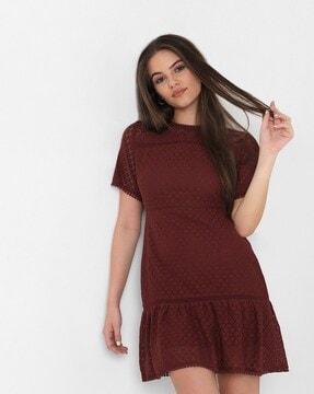 skater dress with lace inserts