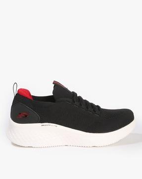 skech-lite pro faint flair lace-up casual shoes