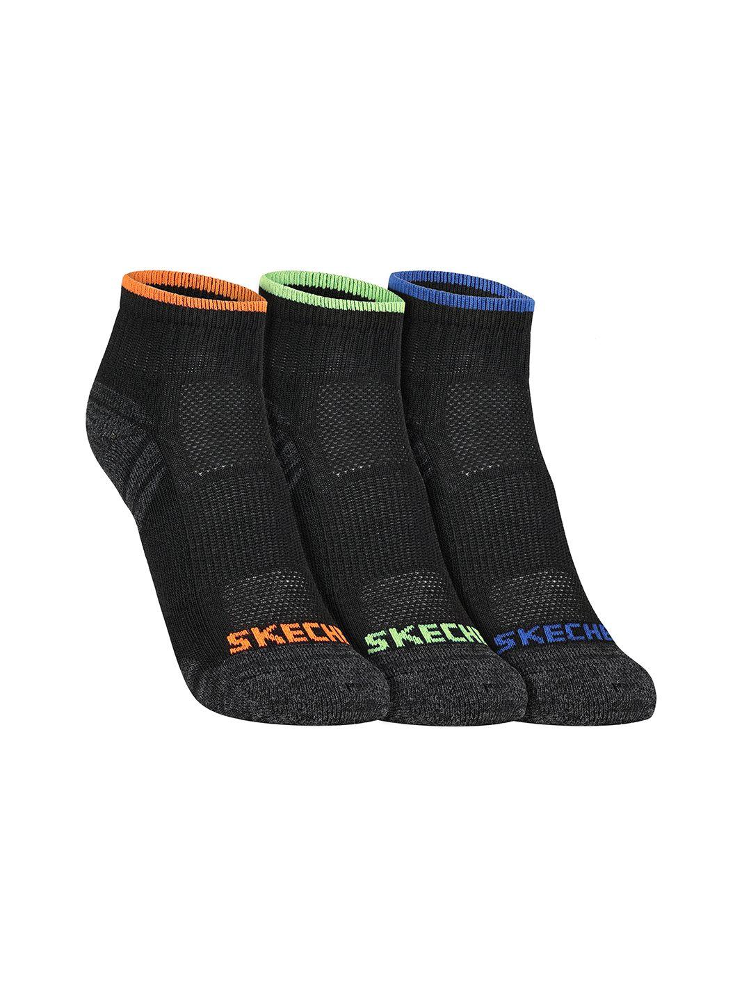 skechers boys pack of 3 patterned ankle-length socks