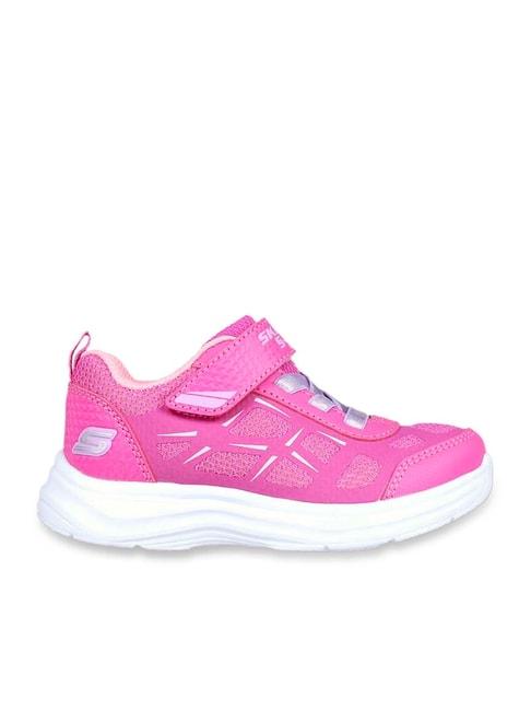 skechers girls glimmer kicks - fresh glow hot pink casual shoes