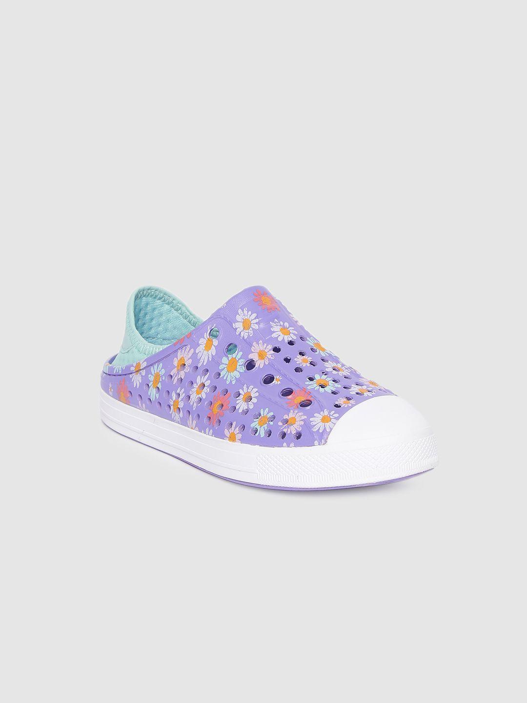 skechers girls lavender guzman steps - hello daisy slip-on sneakers