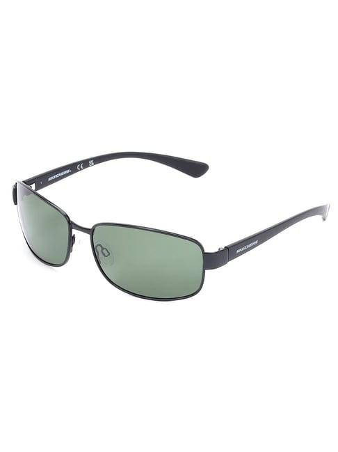 skechers green rectangular sunglasses for men