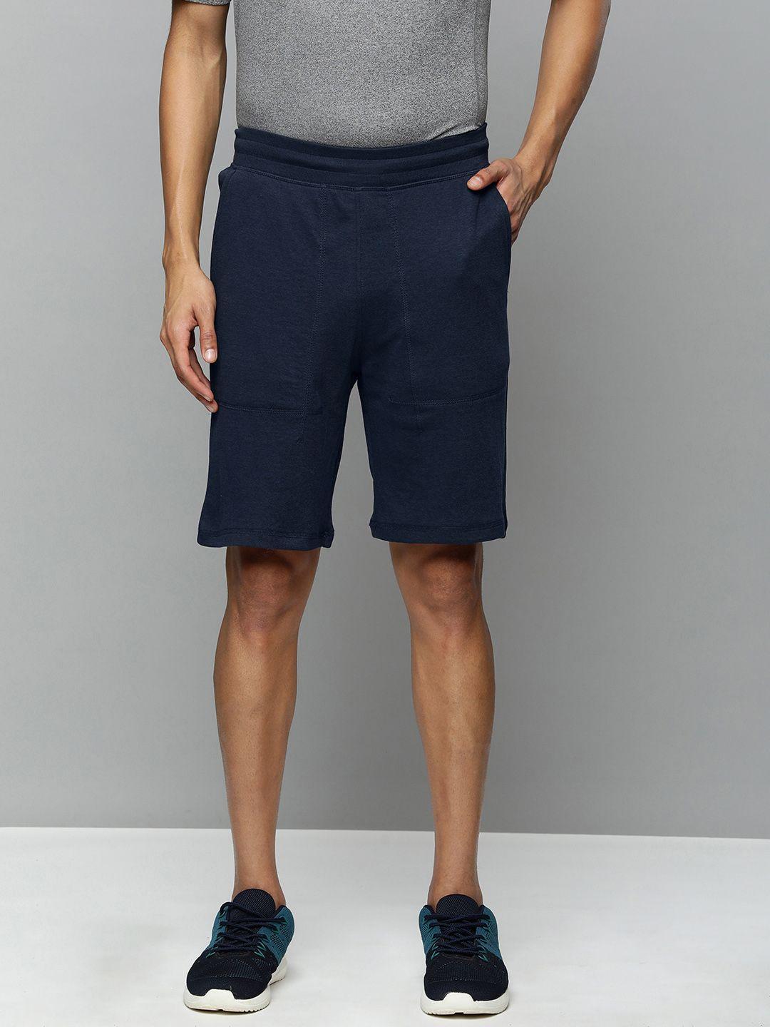 skechers men navy blue sports shorts with e-dry technology technology