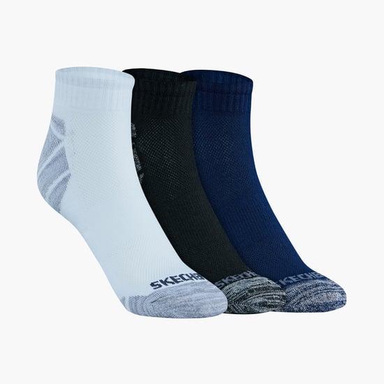 skechers men printed ankle-length socks - pack of 3