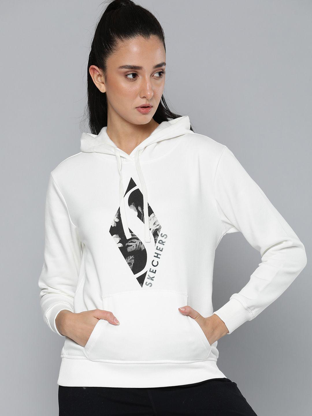 skechers women magnolia dreams po printed hooded sweatshirt