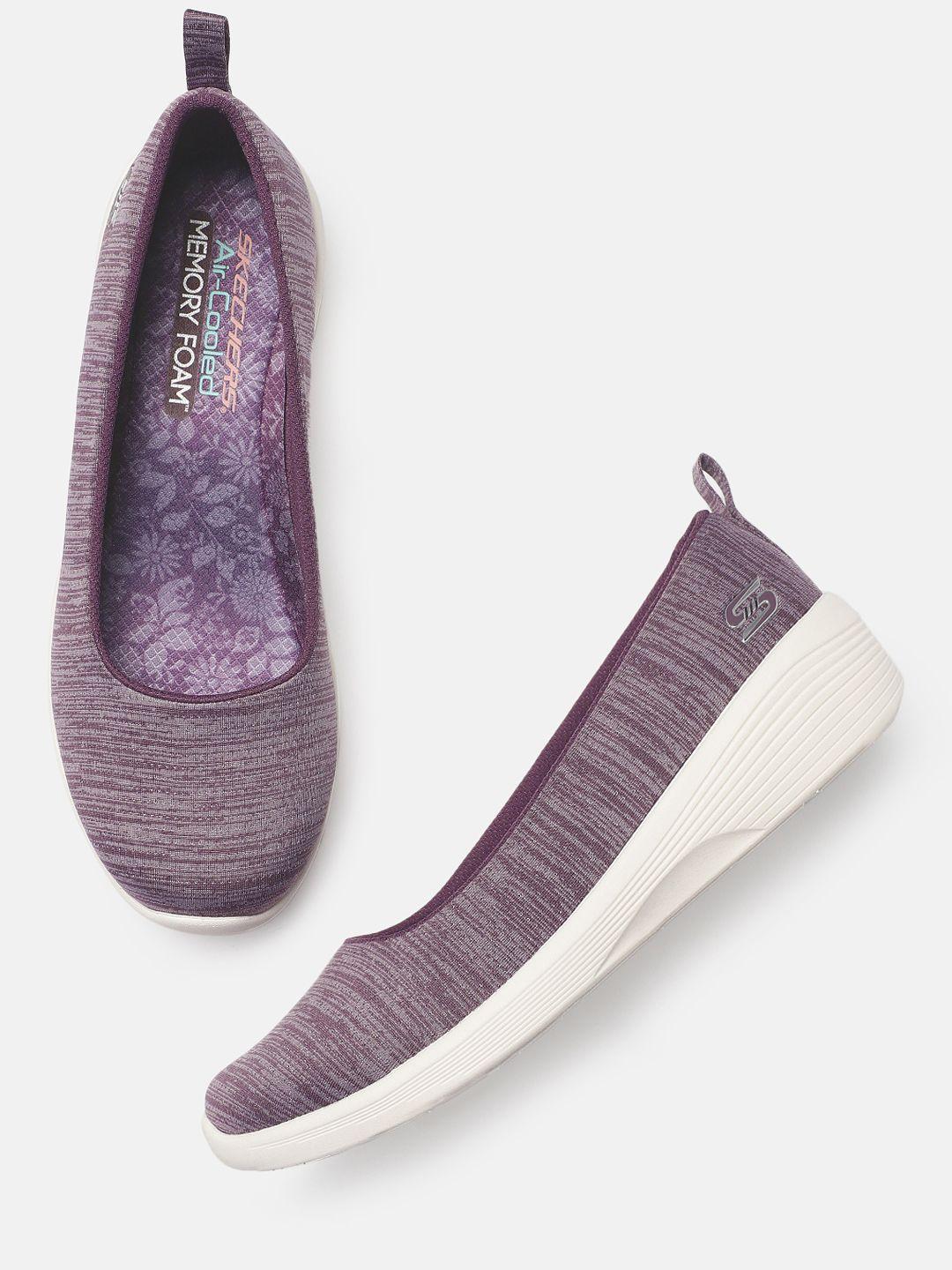 skechers women purple arya slip-on sneakers