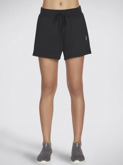 skechers black high rise sports shorts