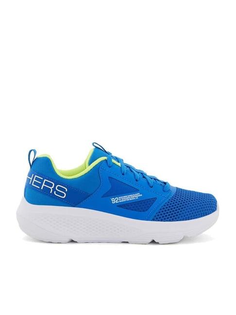 skechers boys go run elevate - cipher blue lime casual sneakers