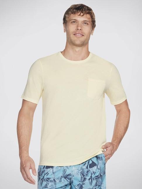 skechers cream regular fit crew t-shirt