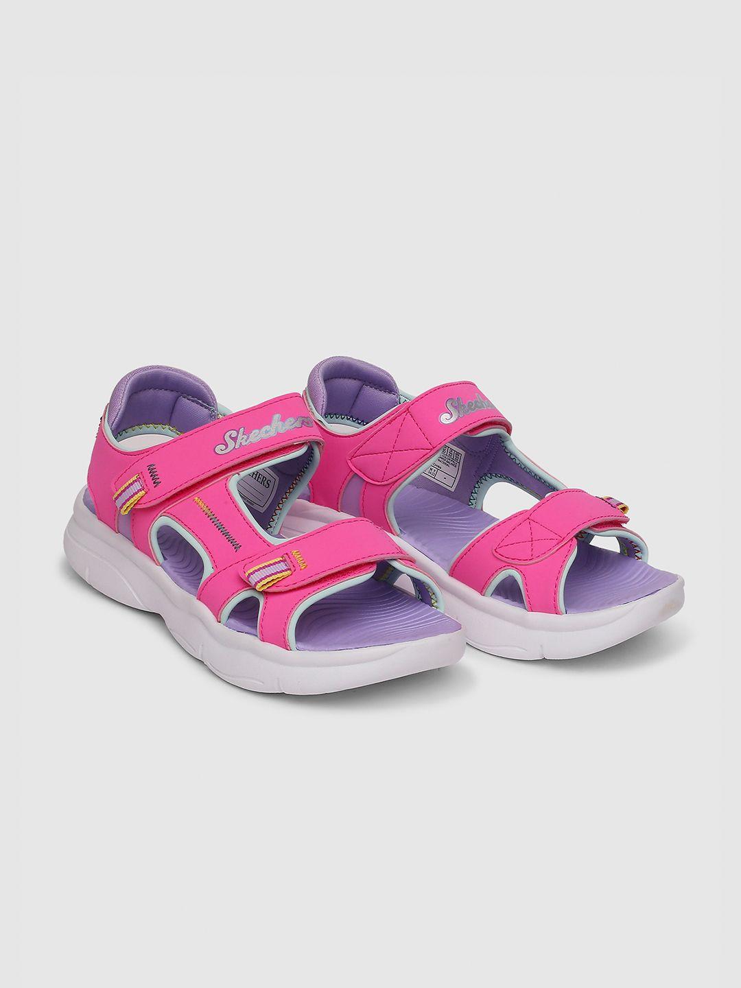 skechers girls flex splash-vibrant mood sports sandals