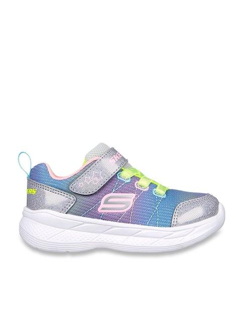 skechers girls snap sprints 2.0 grey multi casual shoes
