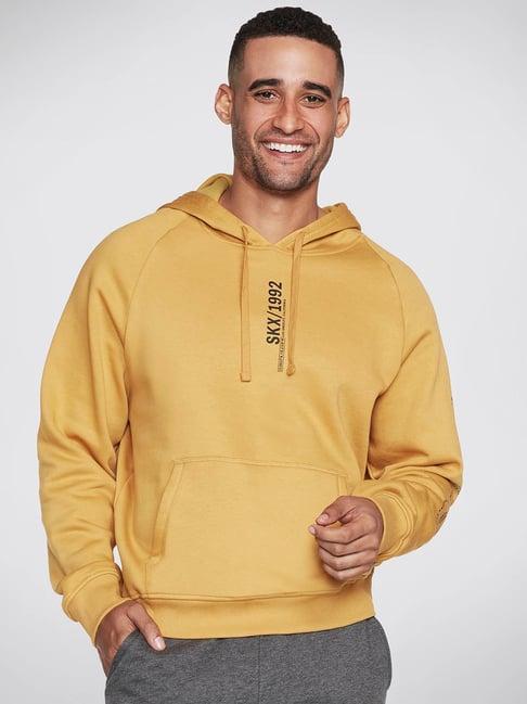 skechers gold comfort fit printed hooded sweatshirt