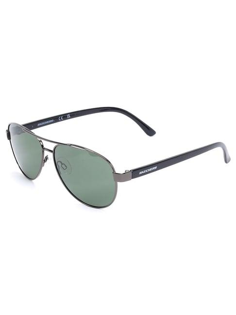 skechers green aviator uv protection sunglasses for men