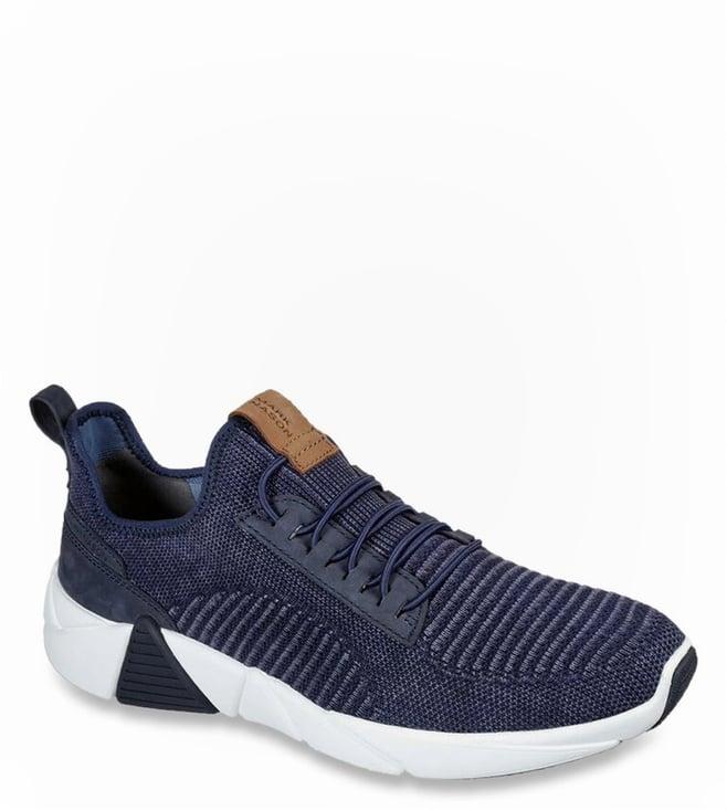 skechers men's a-line - montara navy lifestyle slip on shoe