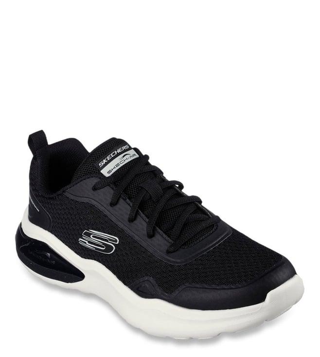 skechers men's air cushioning - citro black white casual sneakers