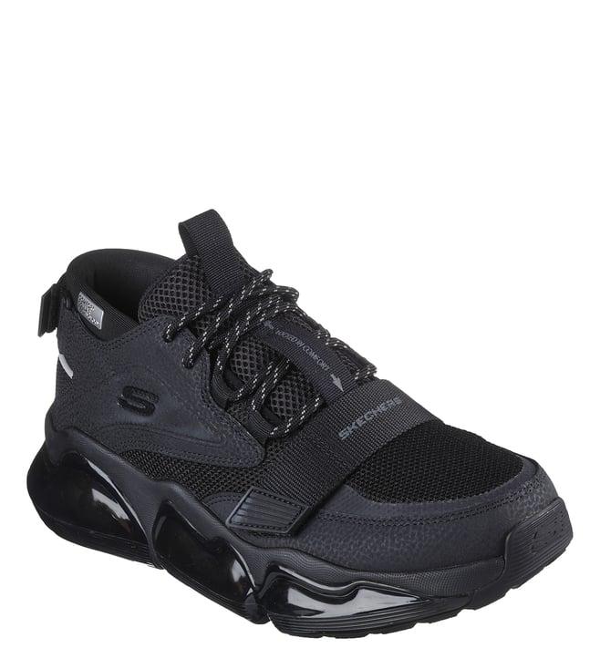 skechers men's air cushioning mega black sneakers