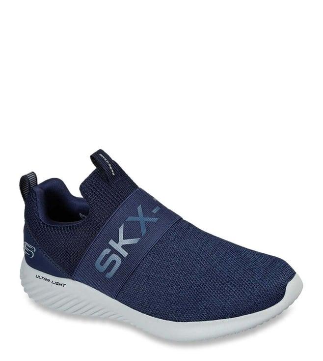 skechers men's bounder-bearko navy sneakers