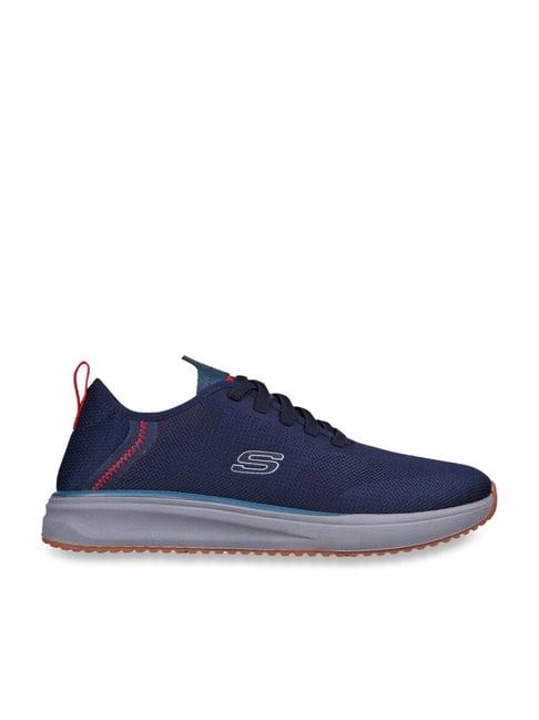 skechers men's crowder - destino navy lifestyle lace up shoe