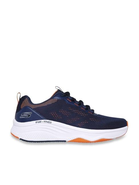 skechers men's d'lux fitness-new affinity navy casual sneakers