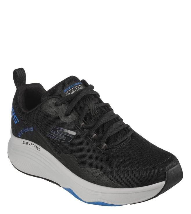 skechers men's d'lux fitness-roam black sneakers