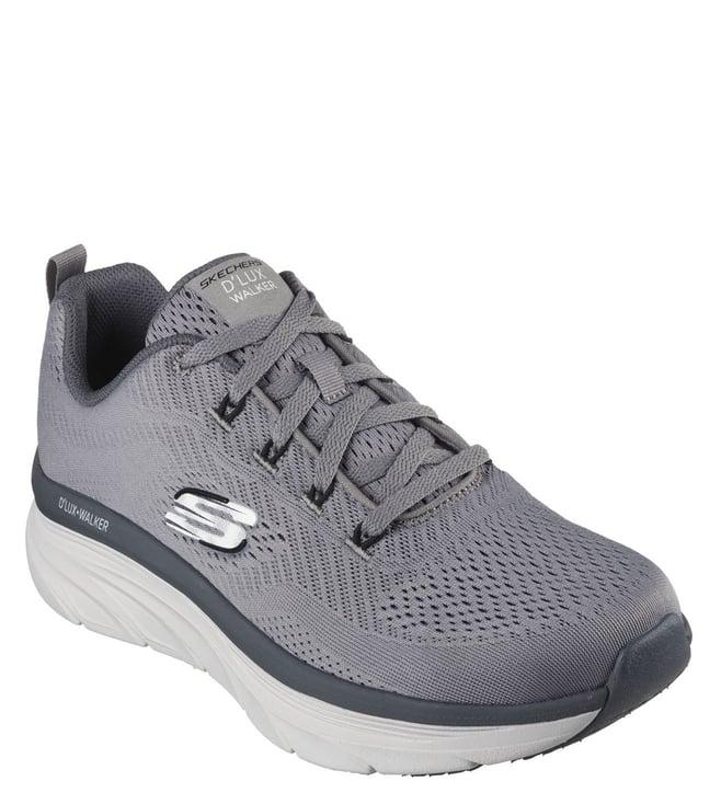 skechers men's d'lux walker-meern grey sneakers