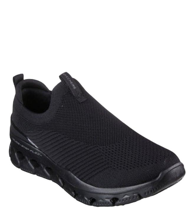 skechers men's glide-step flex straton series black sneakers