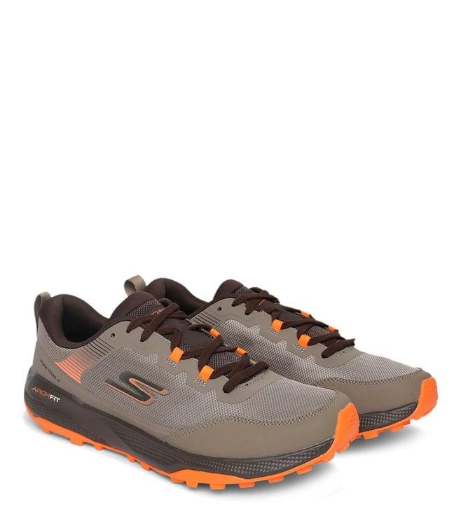 skechers men's go run pure trail 2 brown sneakers