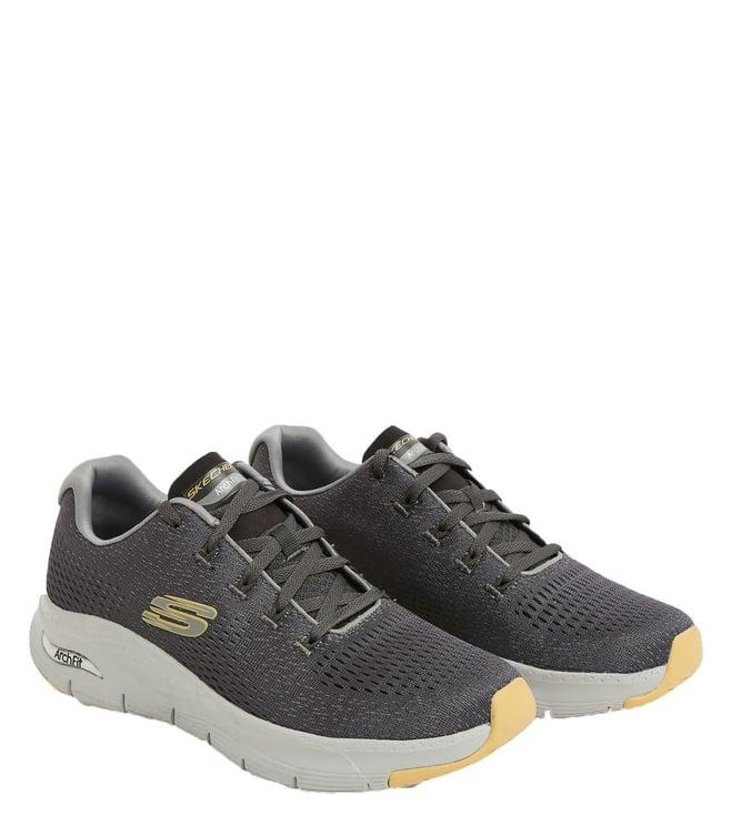 skechers men's grey sneakers