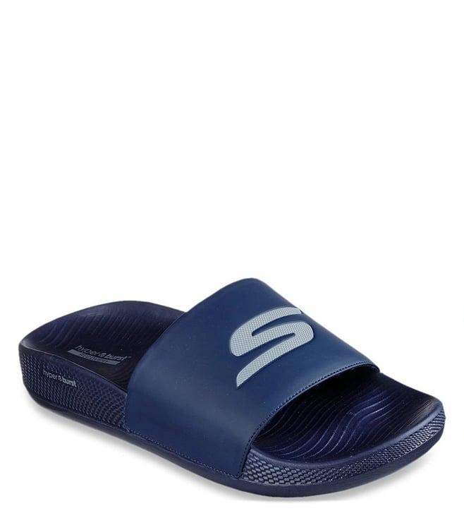 skechers men's hyper slide - deriver navy casual party wear