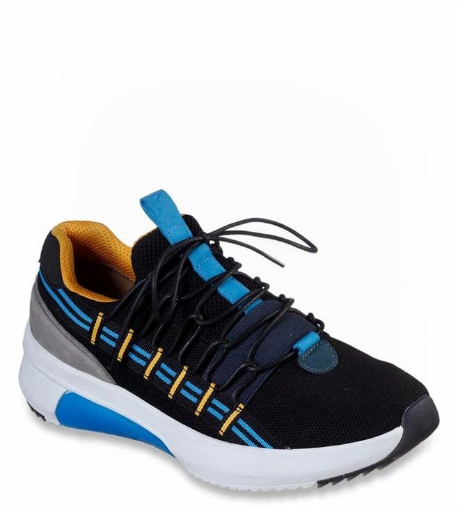 skechers men's modern jogger 2.0 - loop black multi lifestyle lace up shoe