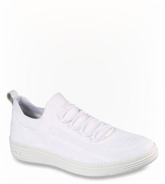 skechers men's palmilla - lane white lifestyle slip on shoe