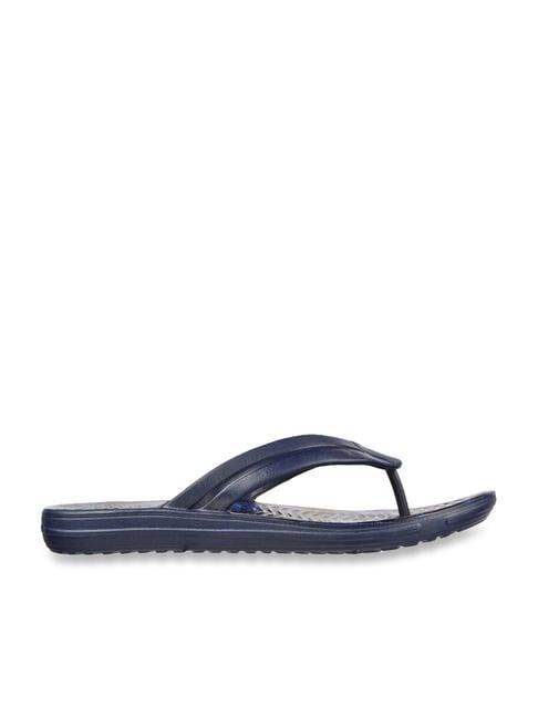 skechers men's sand bar - hide out navy lifestyle slippers